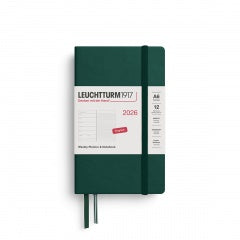 2026 Weekly Planner & Notebook Ruled A6 Pocket - Hardcover