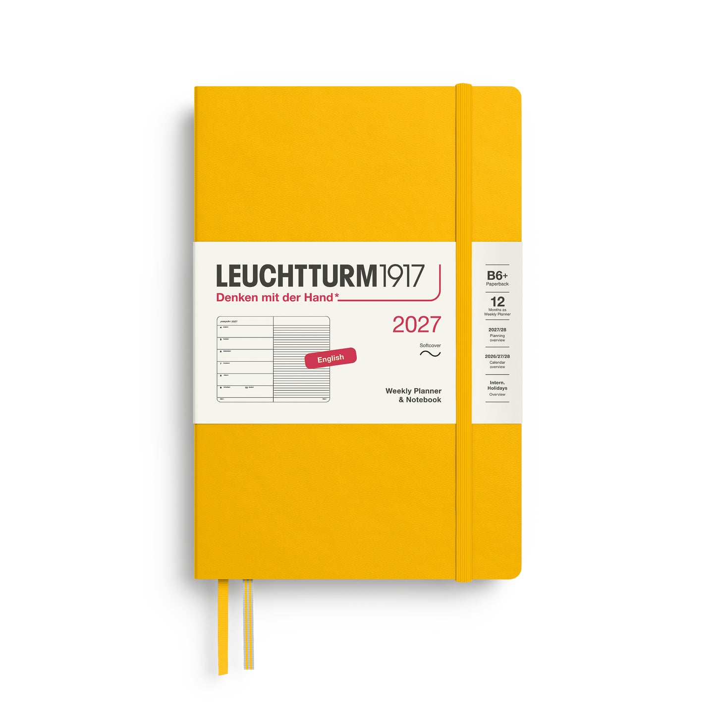 2027 Weekly Planner & Notebook Ruled SOFTCOVER