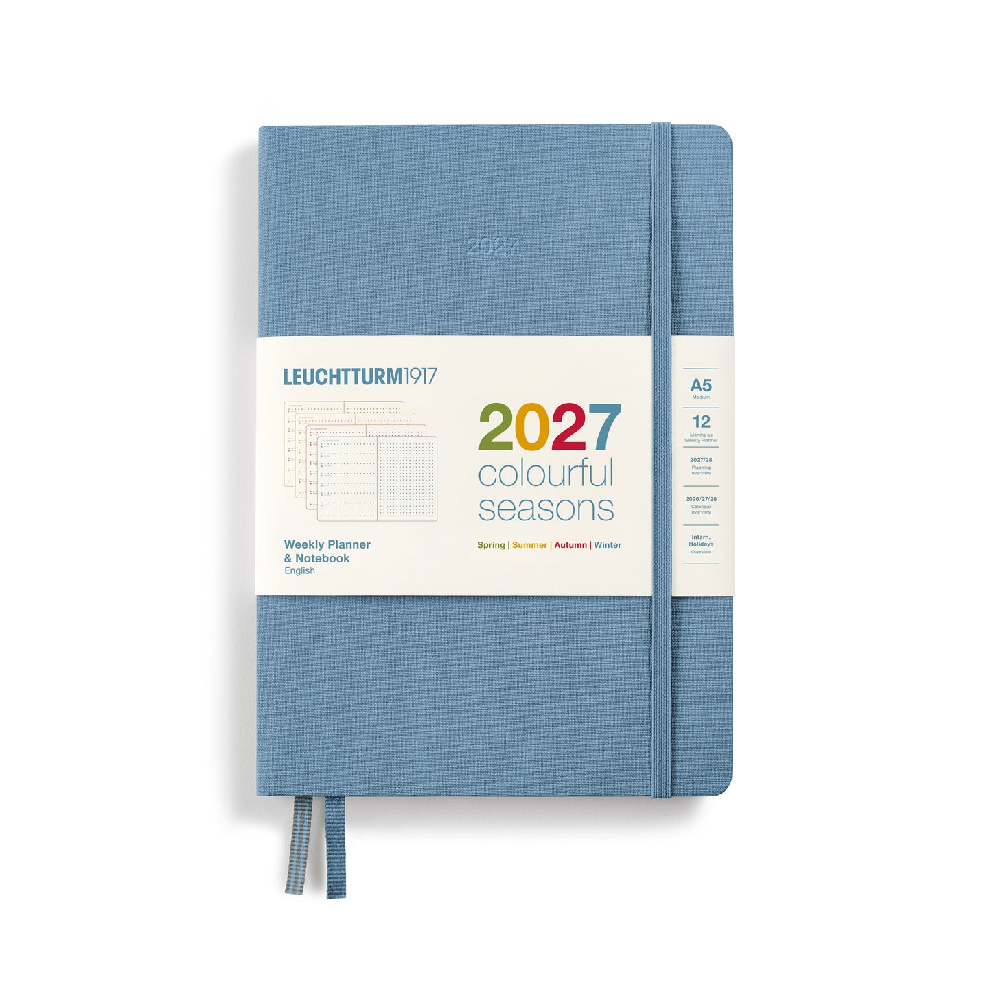 2027 Weekly Planner & Notebook DOTTED - A5 Medium & Wallet Size (B6+xA6) - Hardcover