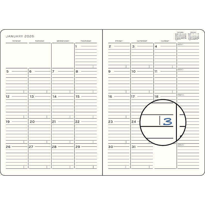2026 Composition B5 16 Month Planner Softcover