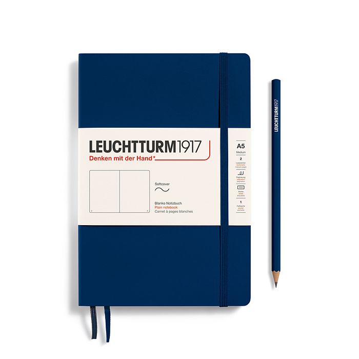 Softcover Medium A5 Blank Black
