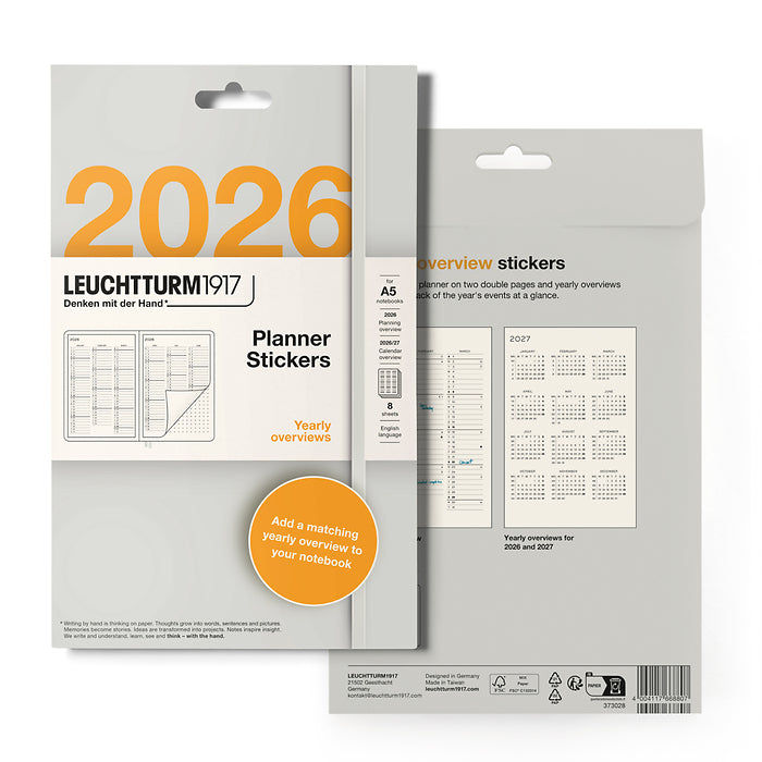 2026 Planner Stickers, Monthly & Yearly overviews