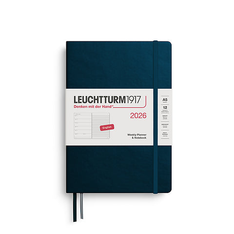 2026 Weekly Planner & Notebook Ruled - A4 Master, A5 Medium & A6 Pocket - Hardcover