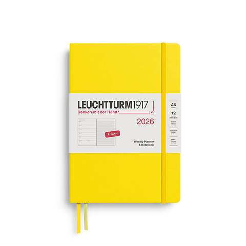 2026 Weekly Planner & Notebook Ruled - A4 Master, A5 Medium & A6 Pocket - Hardcover