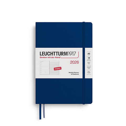 2026 Weekly Planner & Notebook Ruled - A4 Master, A5 Medium & A6 Pocket - Hardcover