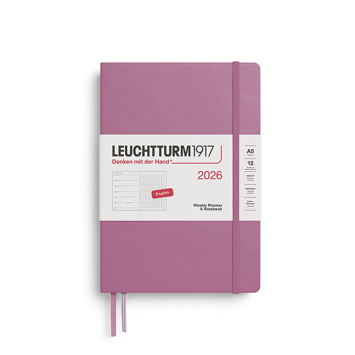2026 Weekly Planner & Notebook DOTTED - A5 Medium & NEW Wallet Size (B6+xA6) - Hardcover