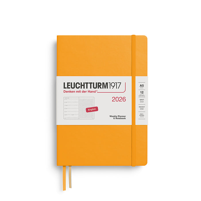 2026 Weekly Planner & Notebook DOTTED - A5 Medium & NEW Wallet Size (B6+xA6) - Hardcover