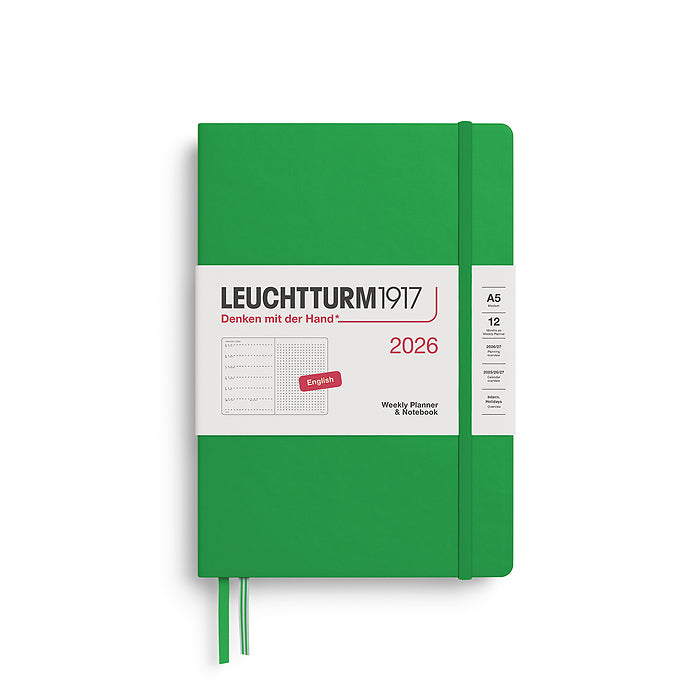 2026 Weekly Planner & Notebook DOTTED - A5 Medium & NEW Wallet Size (B6+xA6) - Hardcover