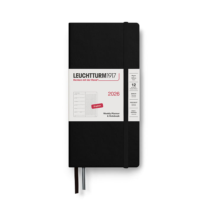 2026 Weekly Planner & Notebook DOTTED - A5 Medium & NEW Wallet Size (B6+xA6) - Hardcover
