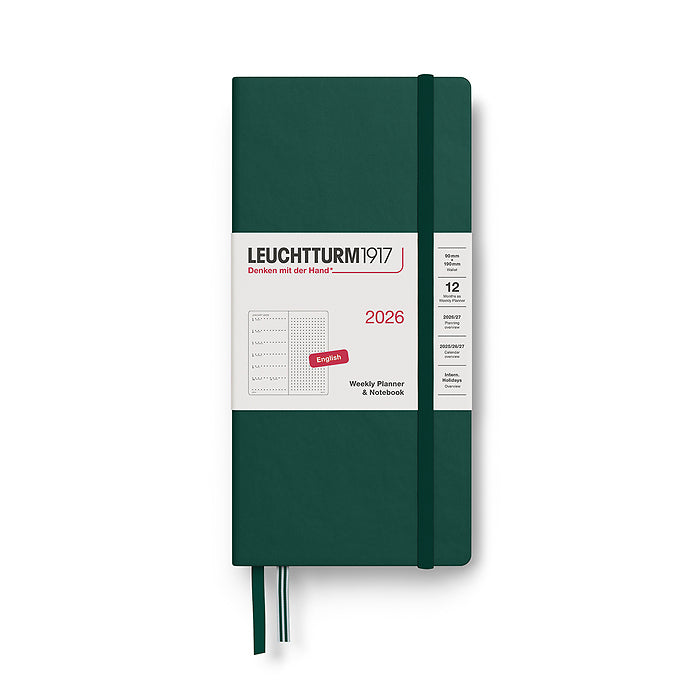 2026 Weekly Planner & Notebook DOTTED - A5 Medium & NEW Wallet Size (B6+xA6) - Hardcover