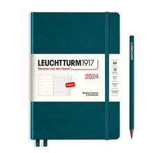 Load image into Gallery viewer, 2024 Weekly Planner and Notebook A5 Medium