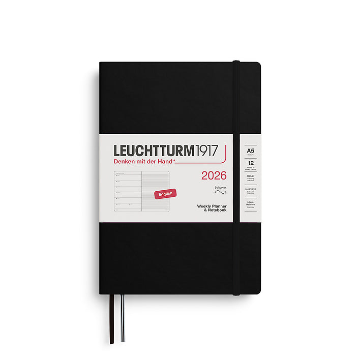 2026 Weekly Planner & Notebook Ruled A5 Medium - SOFTCOVER
