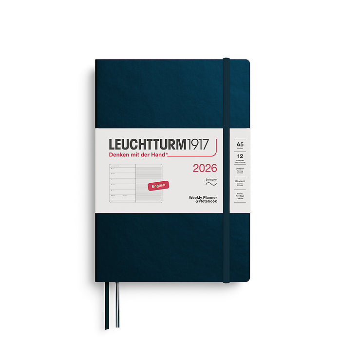 2026 Weekly Planner & Notebook Ruled A5 Medium - SOFTCOVER
