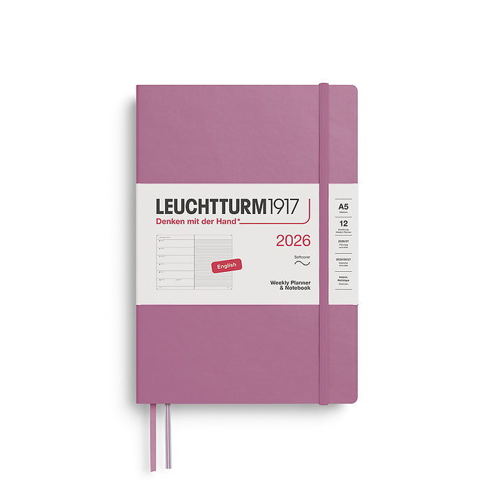 2026 Weekly Planner & Notebook Ruled A5 Medium - SOFTCOVER