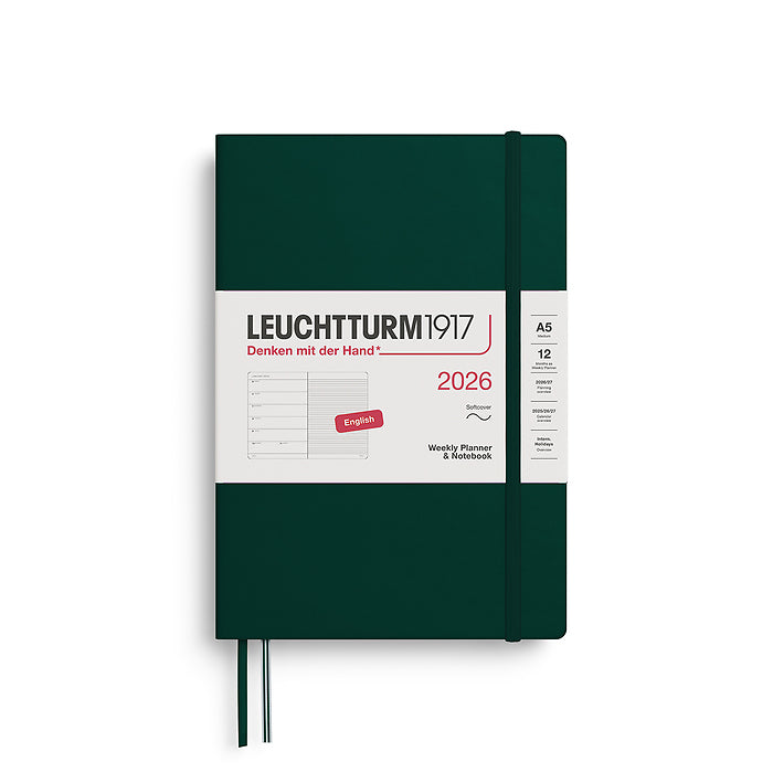 2026 Weekly Planner & Notebook Ruled A5 Medium - SOFTCOVER