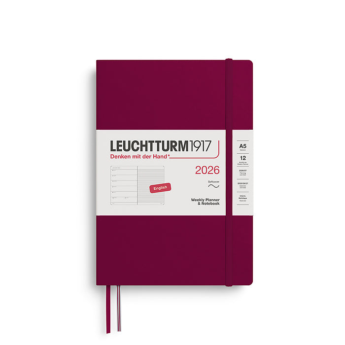 2026 Weekly Planner & Notebook Ruled A5 Medium - SOFTCOVER