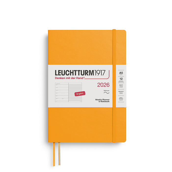 2026 Weekly Planner & Notebook Ruled A5 Medium - SOFTCOVER