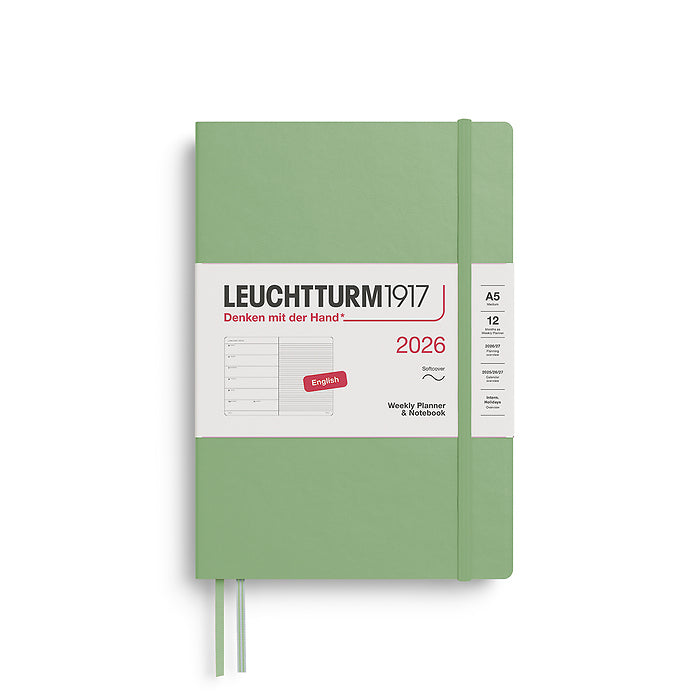 2026 Weekly Planner & Notebook Ruled A5 Medium - SOFTCOVER