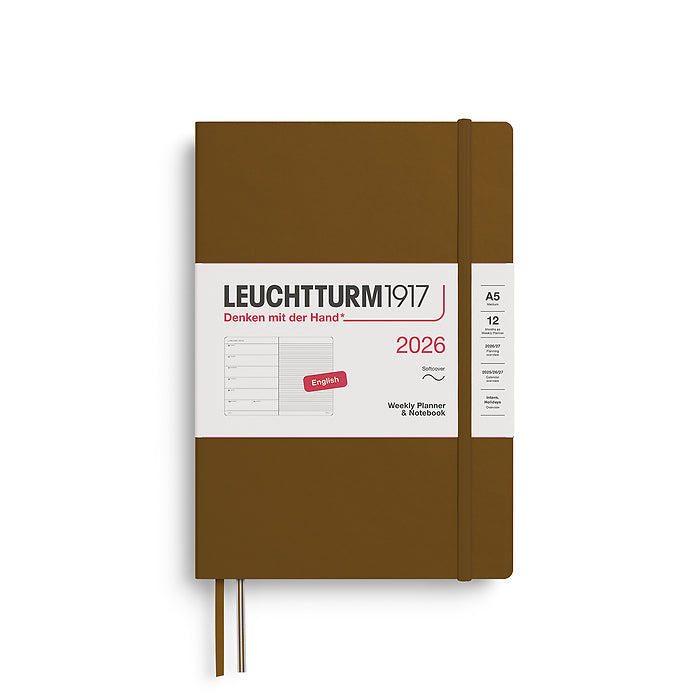 2026 Weekly Planner & Notebook Ruled A5 Medium - SOFTCOVER