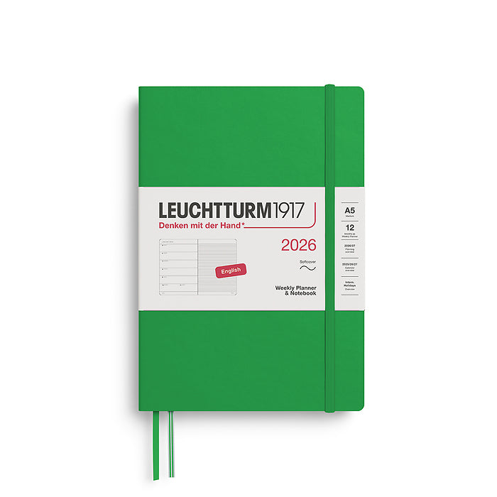 2026 Weekly Planner & Notebook Ruled A5 Medium - SOFTCOVER