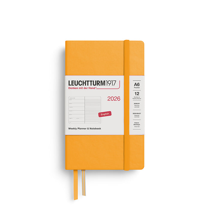2026 Weekly Planner & Notebook Ruled - A4 Master, A5 Medium & A6 Pocket - Hardcover