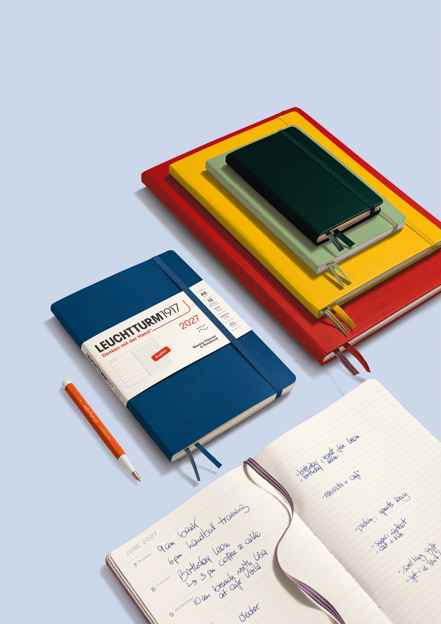 2027 Weekly Planner & Notebook Ruled HARDCOVER
