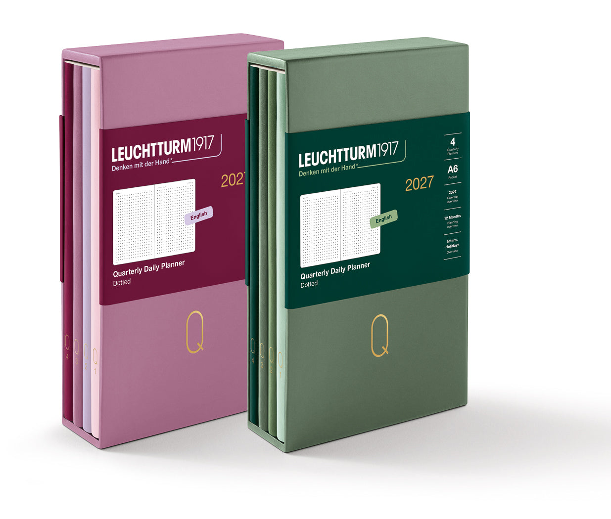 2027 Quarterly Daily Planner, pack of 4