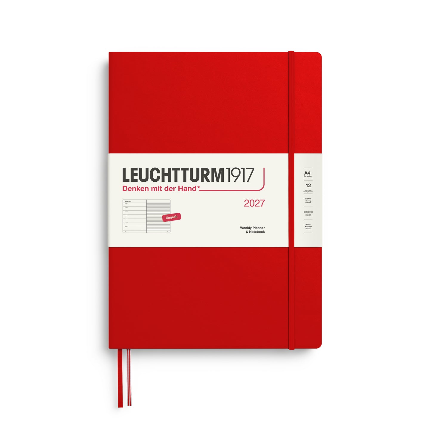 2027 Weekly Planner & Notebook Ruled HARDCOVER
