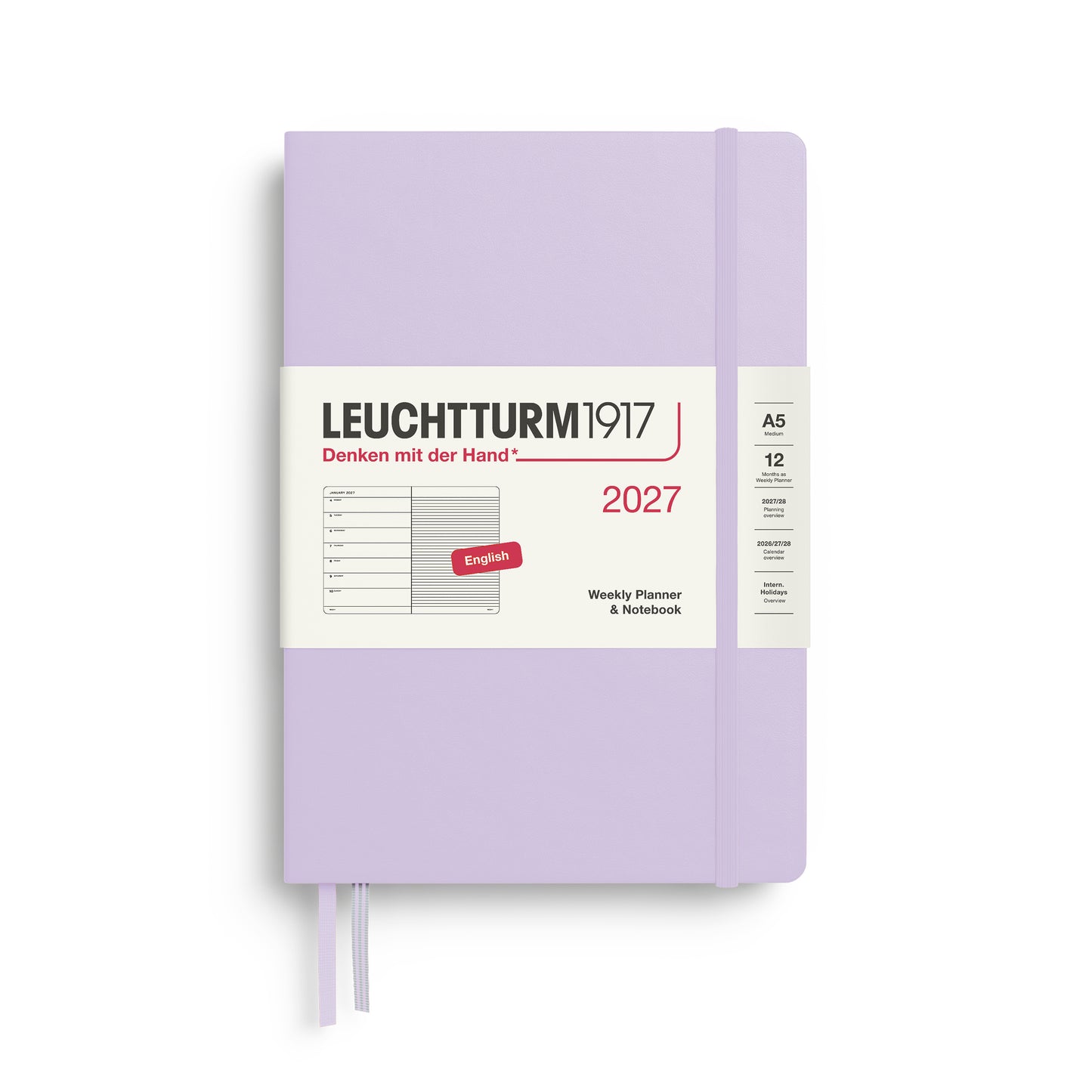 2027 Weekly Planner & Notebook Ruled HARDCOVER