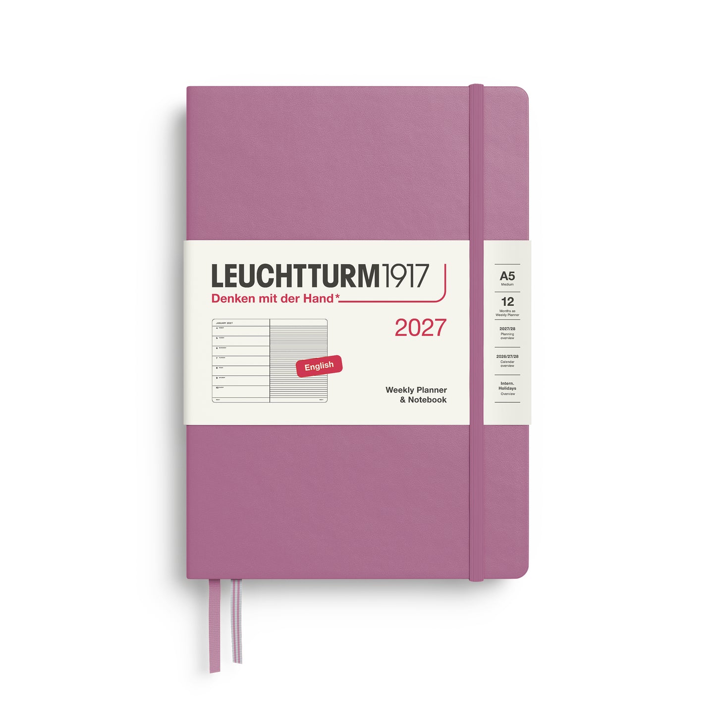 2027 Weekly Planner & Notebook Ruled HARDCOVER