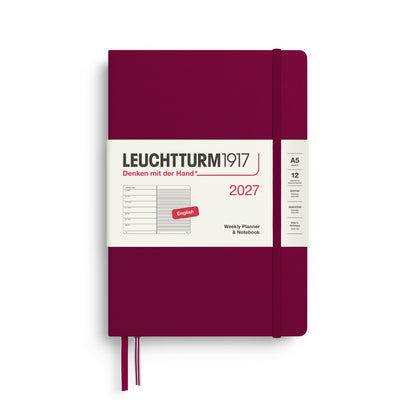 2027 Weekly Planner & Notebook Ruled HARDCOVER