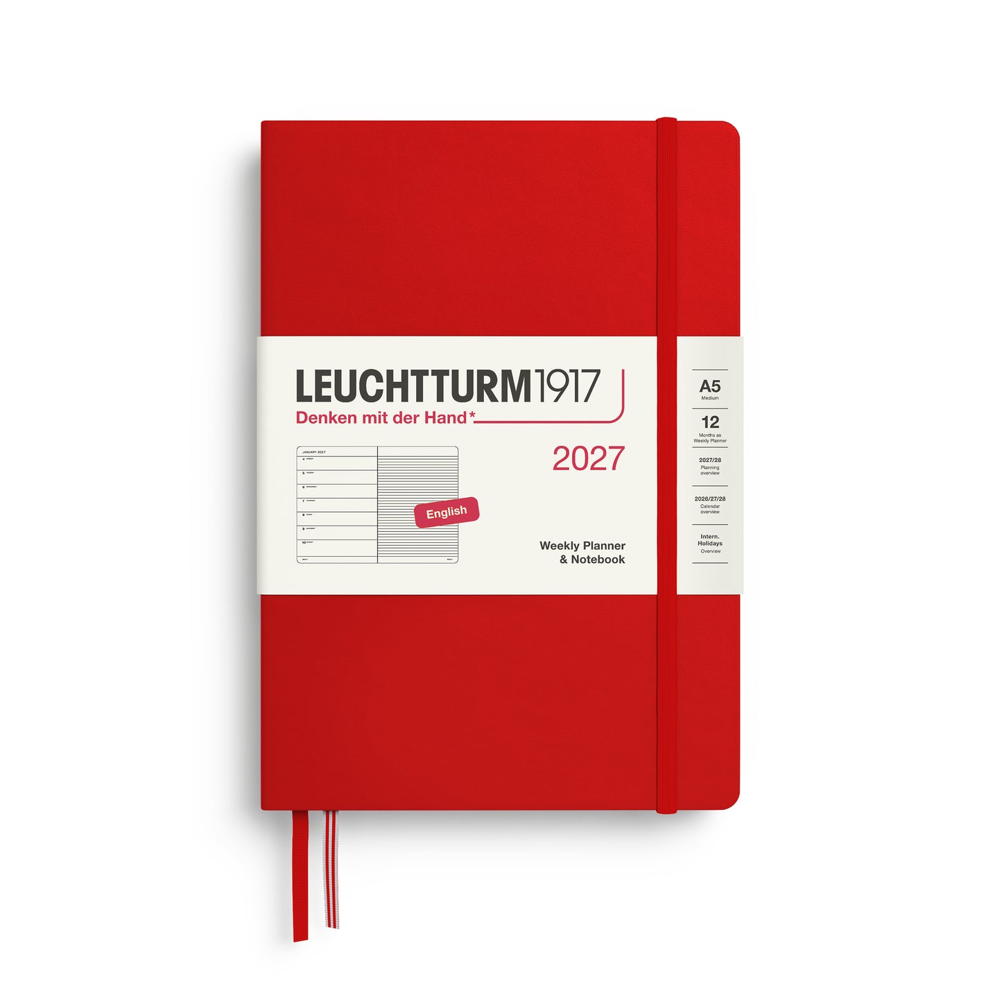 2027 Weekly Planner & Notebook Ruled HARDCOVER