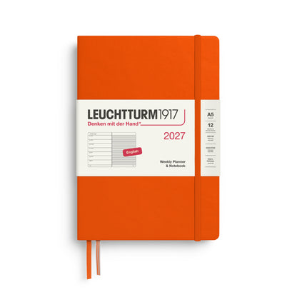 2027 Weekly Planner & Notebook Ruled HARDCOVER