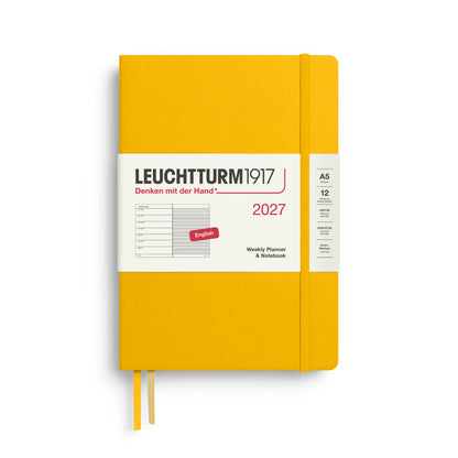 2027 Weekly Planner & Notebook Ruled HARDCOVER