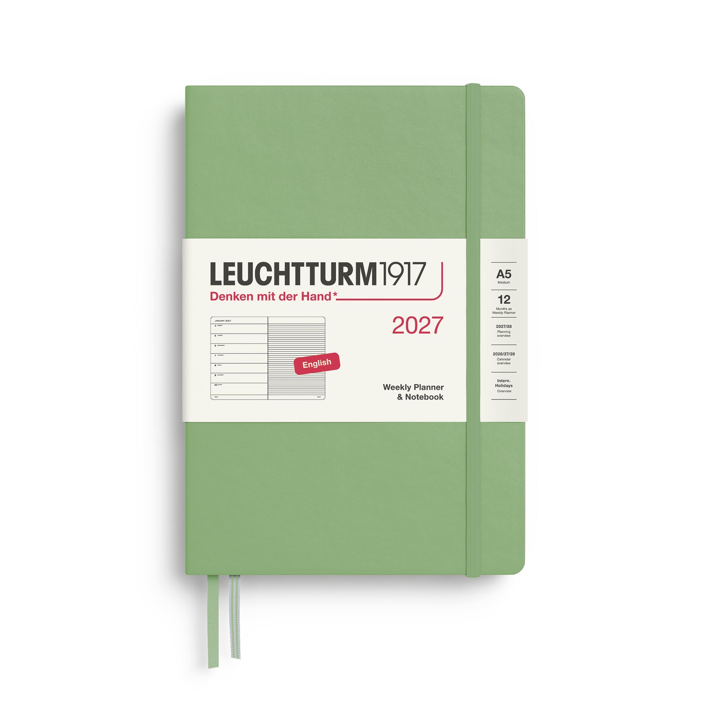 2027 Weekly Planner & Notebook Ruled HARDCOVER