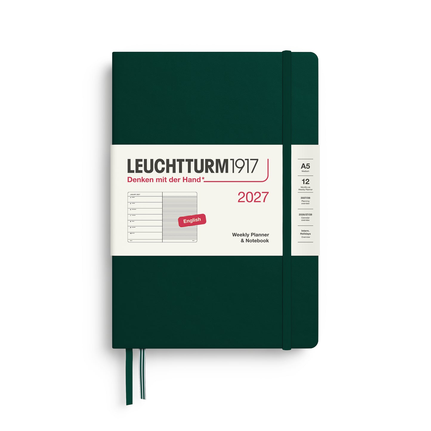 2027 Weekly Planner & Notebook Ruled HARDCOVER