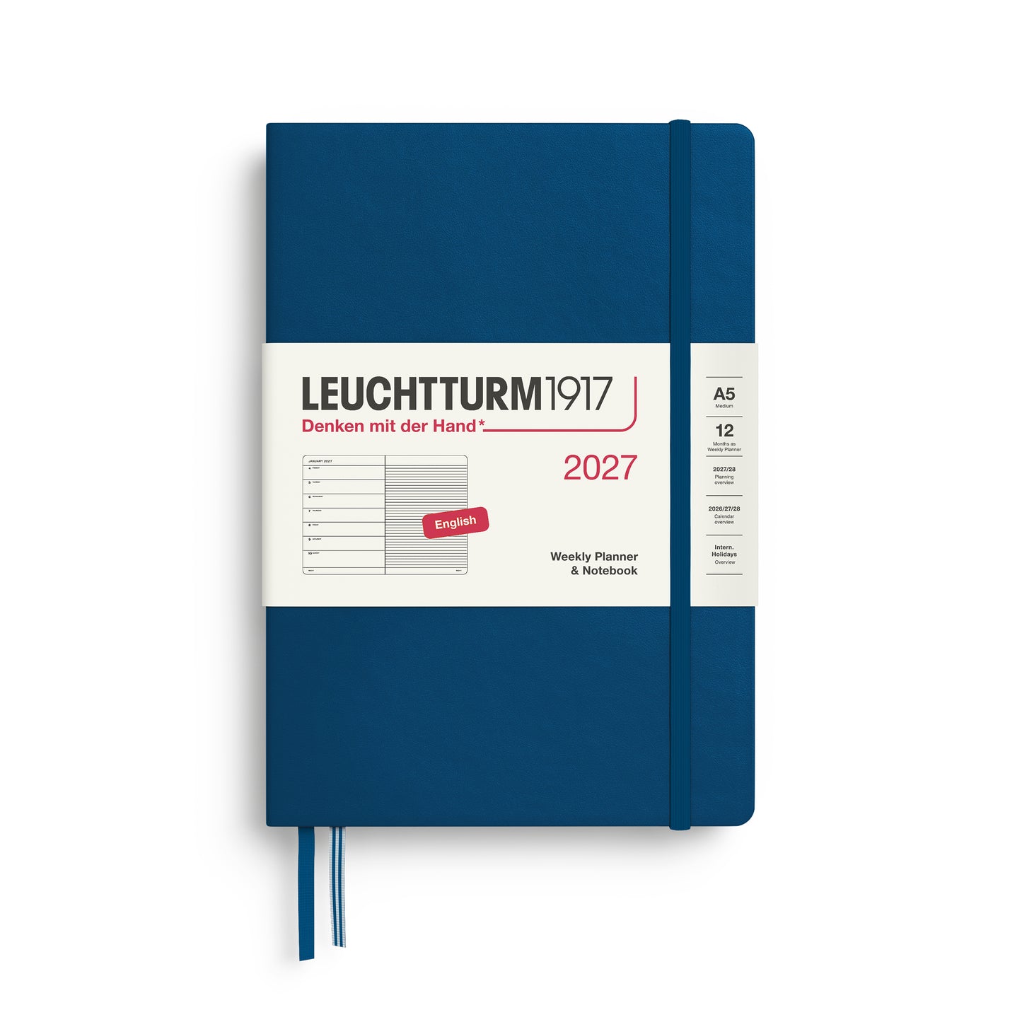 2027 Weekly Planner & Notebook Ruled HARDCOVER