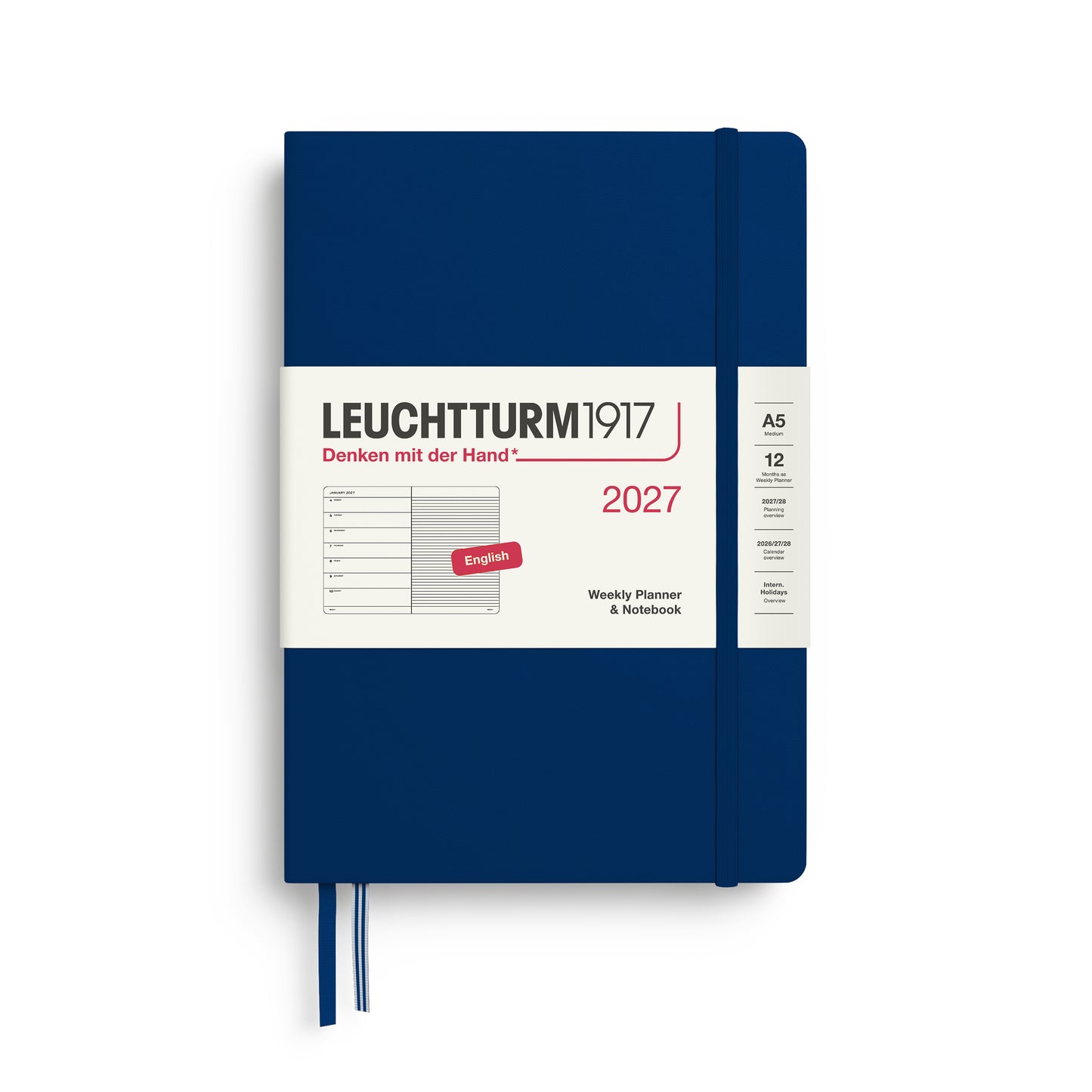 2027 Weekly Planner & Notebook Ruled HARDCOVER