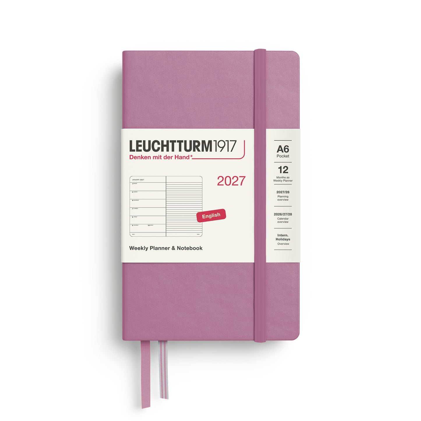 2027 Weekly Planner & Notebook Ruled HARDCOVER