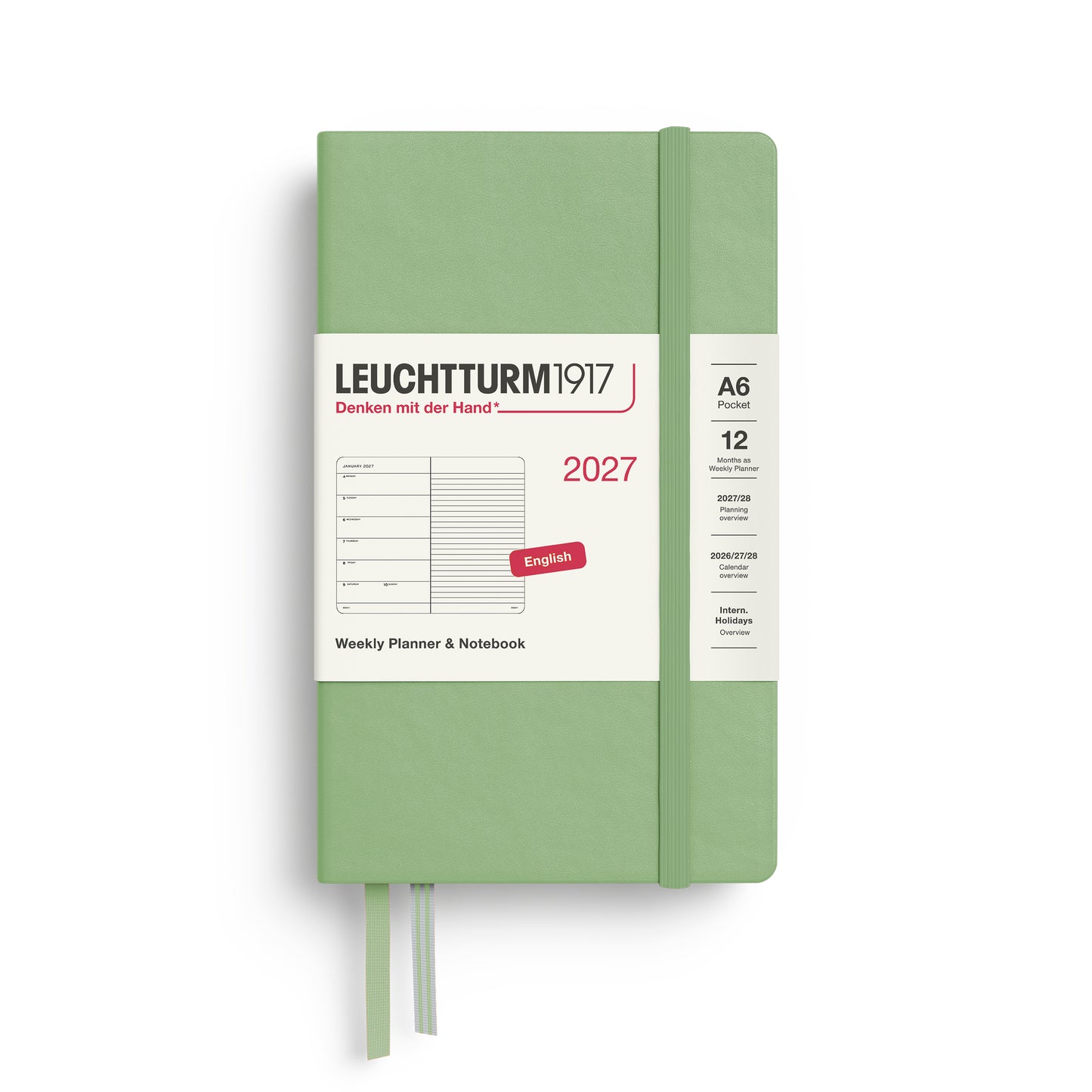 2027 Weekly Planner & Notebook Ruled HARDCOVER