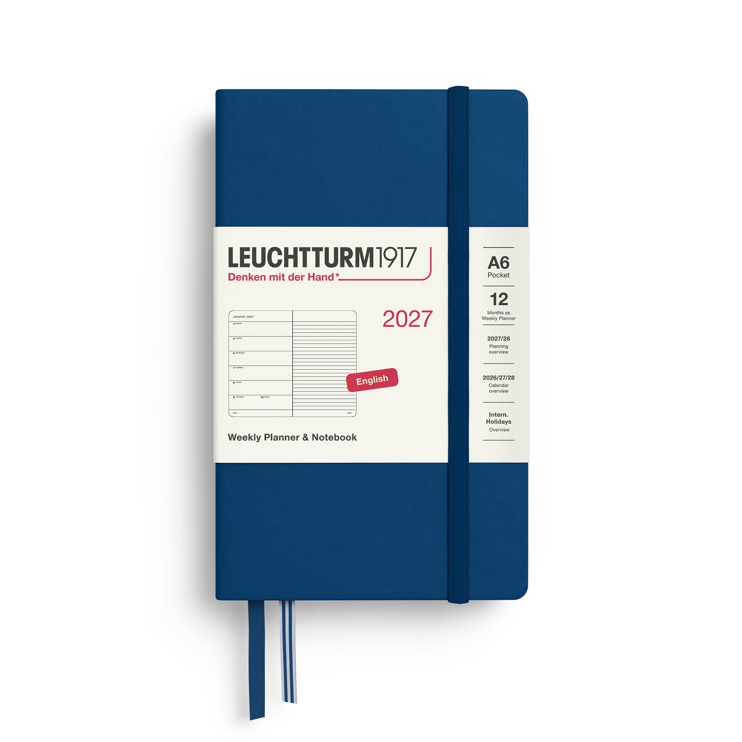 2027 Weekly Planner & Notebook Ruled HARDCOVER