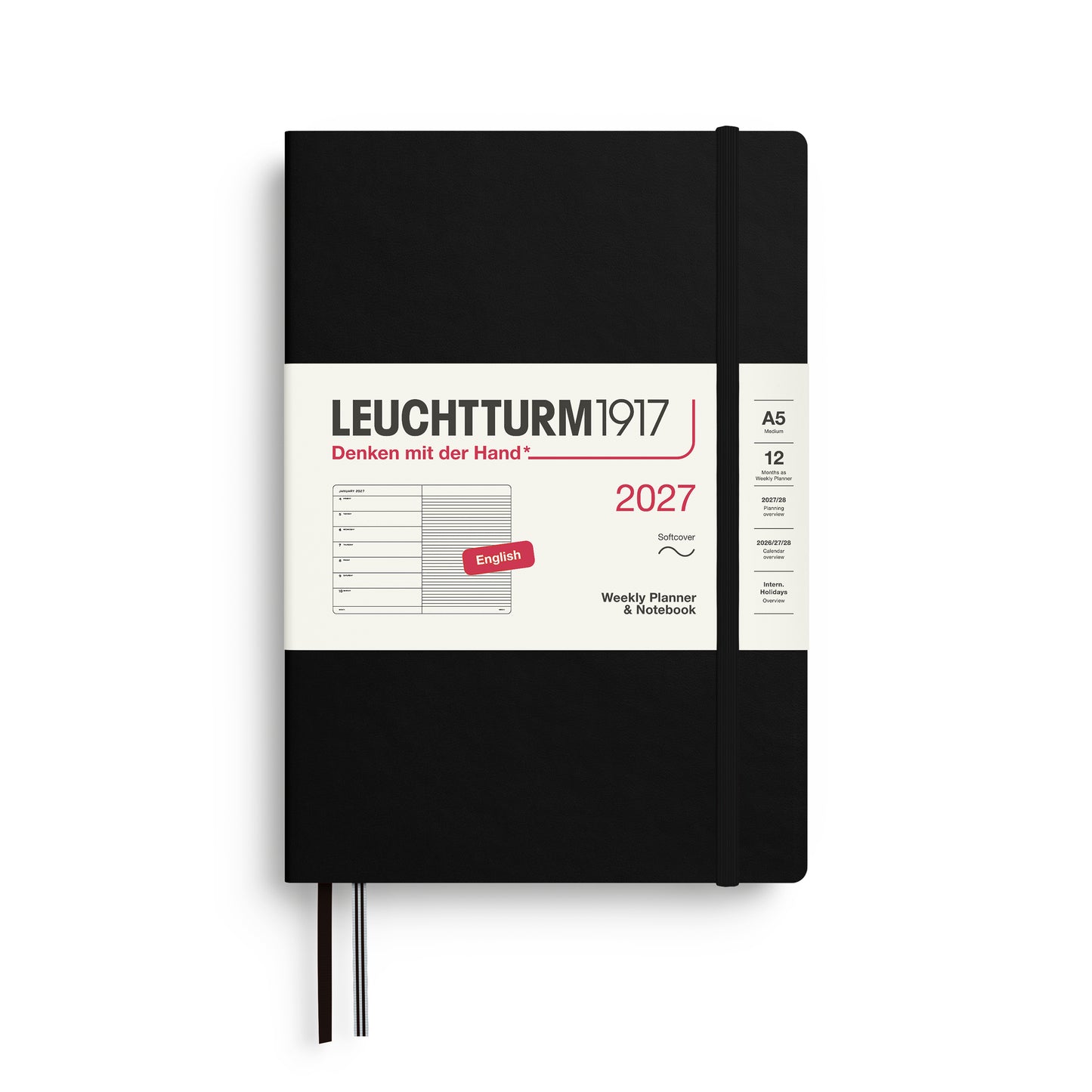 2027 Weekly Planner & Notebook Ruled SOFTCOVER