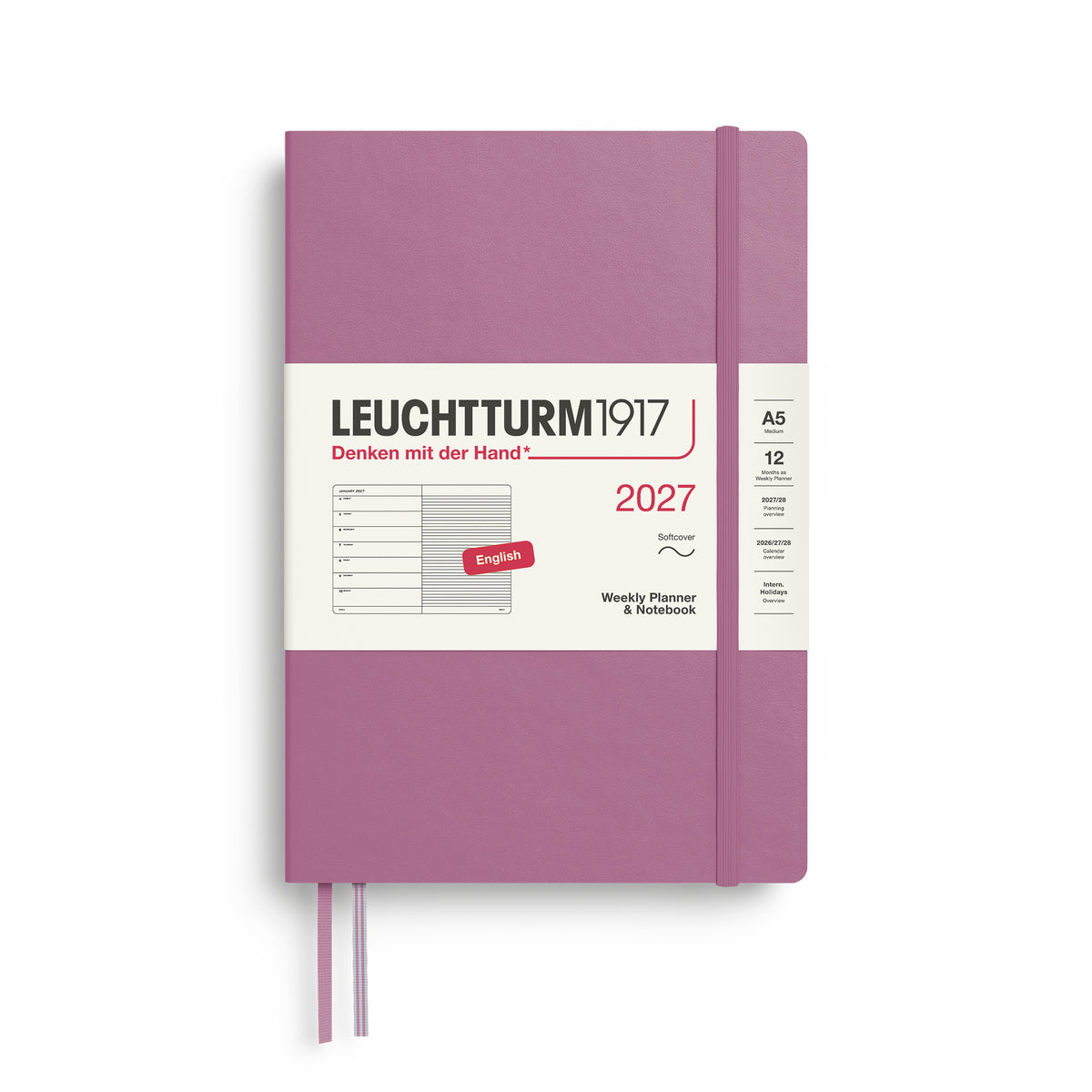 2027 Weekly Planner & Notebook Ruled SOFTCOVER