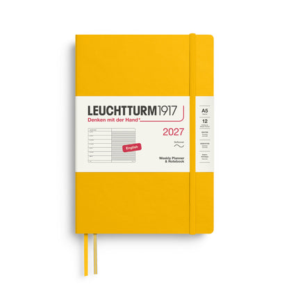 2027 Weekly Planner & Notebook Ruled SOFTCOVER