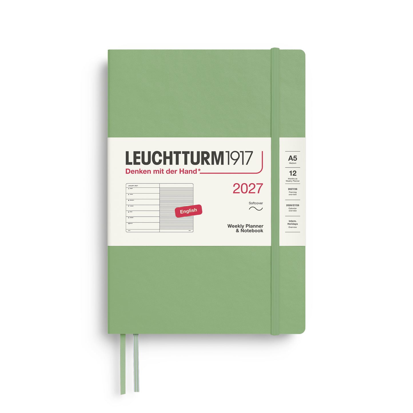 2027 Weekly Planner & Notebook Ruled SOFTCOVER