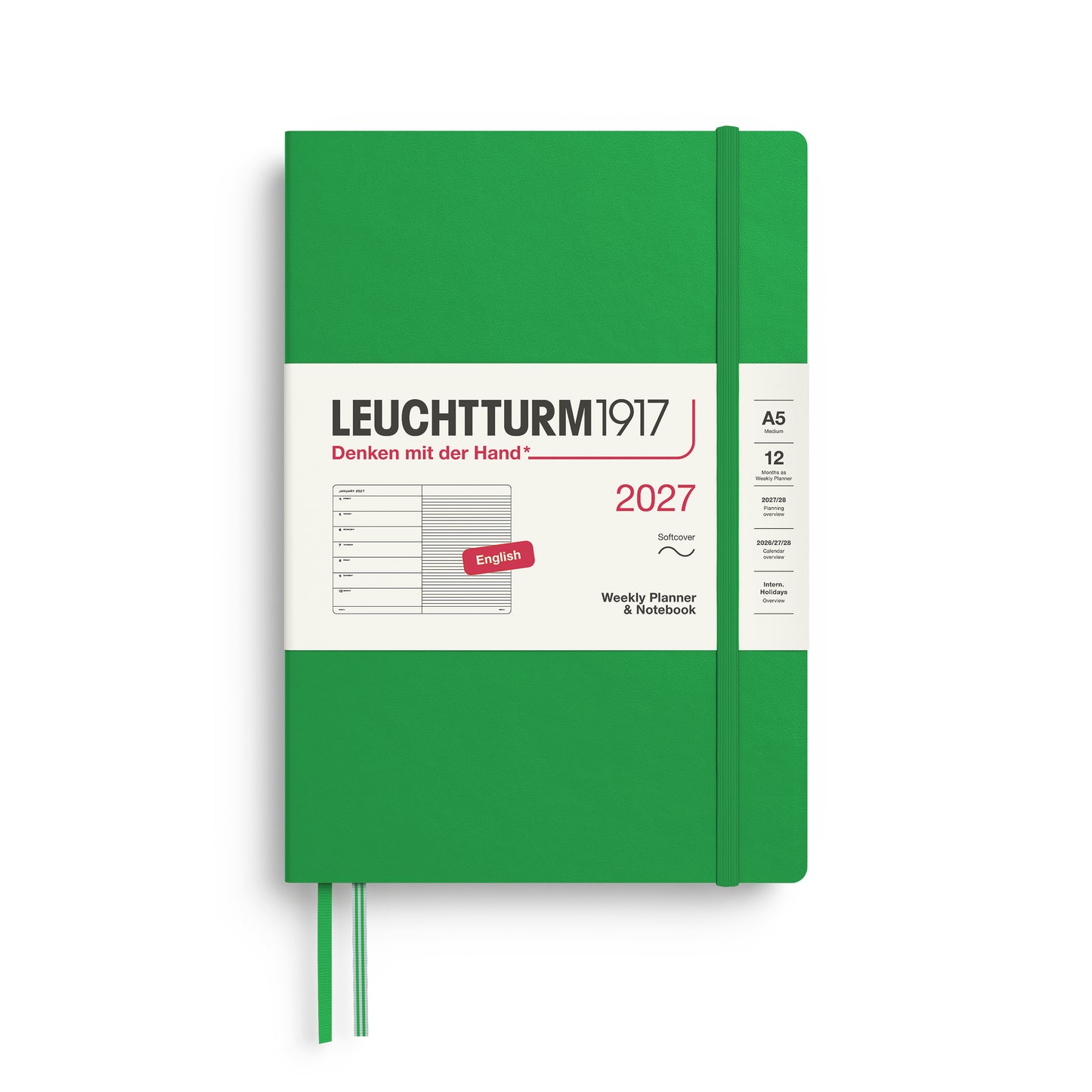2027 Weekly Planner & Notebook Ruled SOFTCOVER