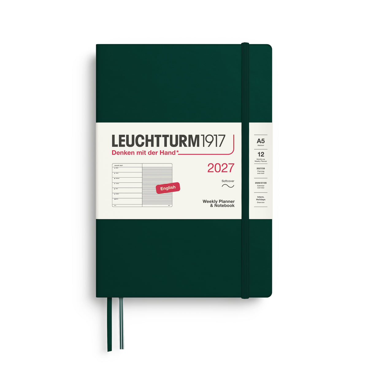 2027 Weekly Planner & Notebook Ruled SOFTCOVER
