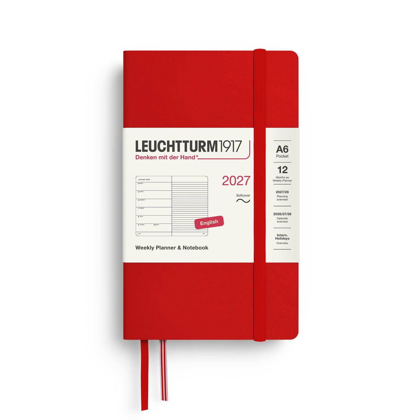 2027 Weekly Planner & Notebook Ruled SOFTCOVER