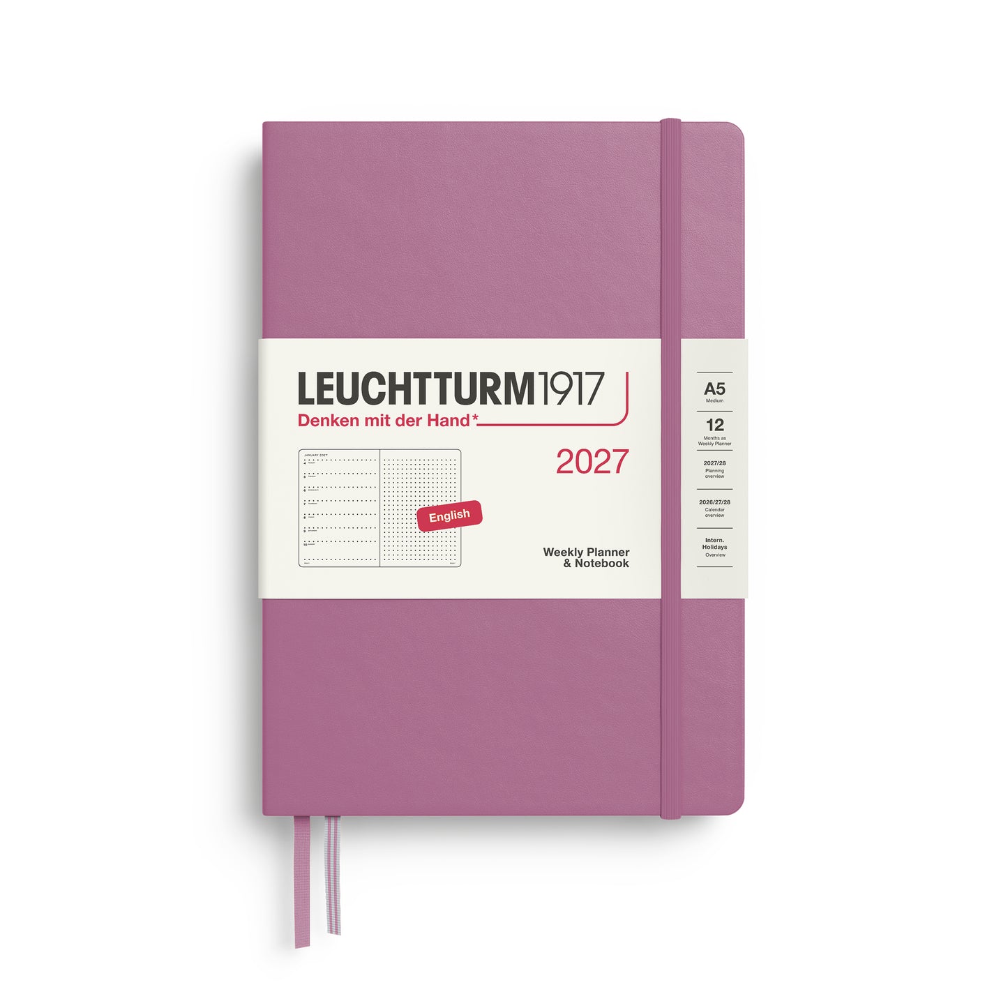 2027 Weekly Planner & Notebook DOTTED - A5 Medium & Wallet Size (B6+xA6) - Hardcover