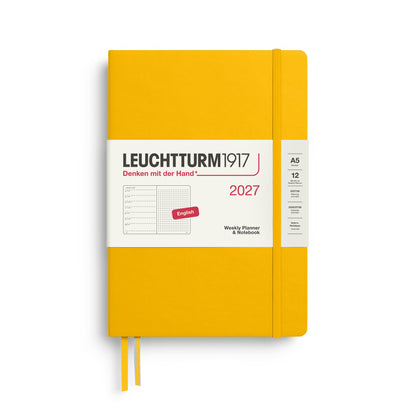2027 Weekly Planner & Notebook DOTTED - A5 Medium & Wallet Size (B6+xA6) - Hardcover